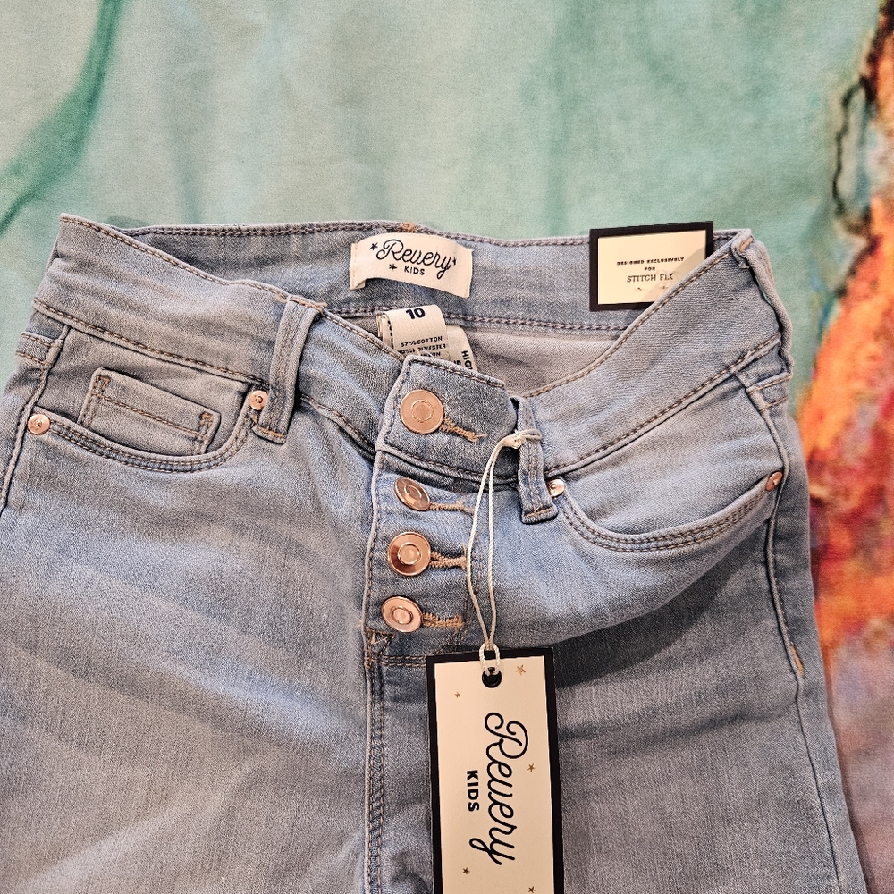 Revery Kids Stitch Fix Denim High Rise Skinny Jeans Size 10 - Picture 4 of 5
